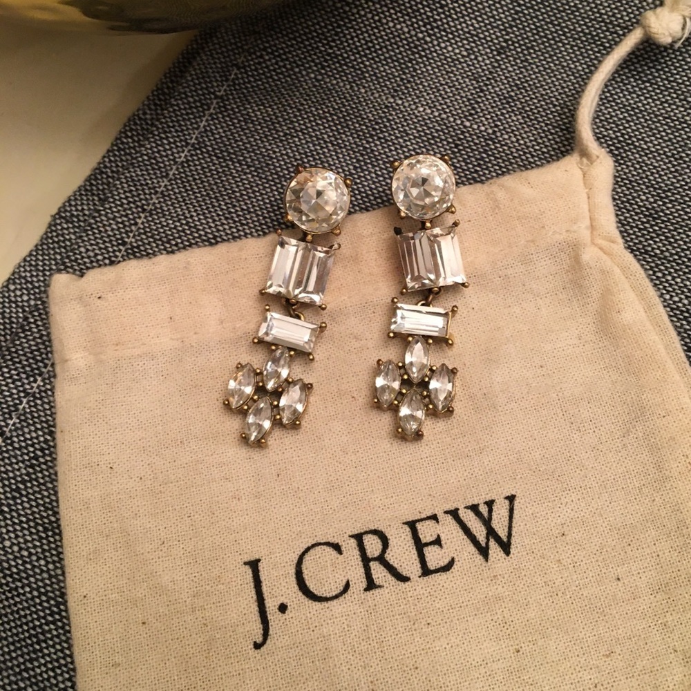 Jcrew Crystal Tier Earrings